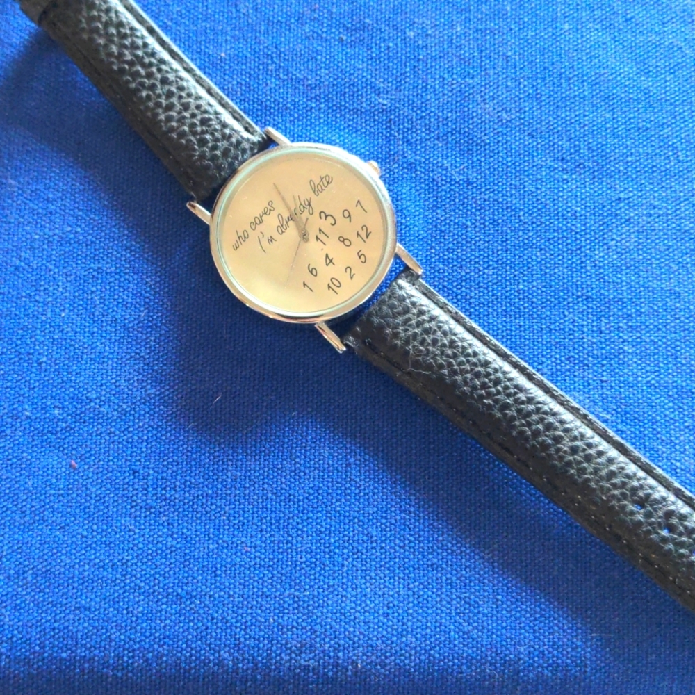 Black Leather Watch New